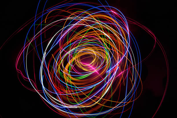 istock Moving swirls of colored lights 2079408736