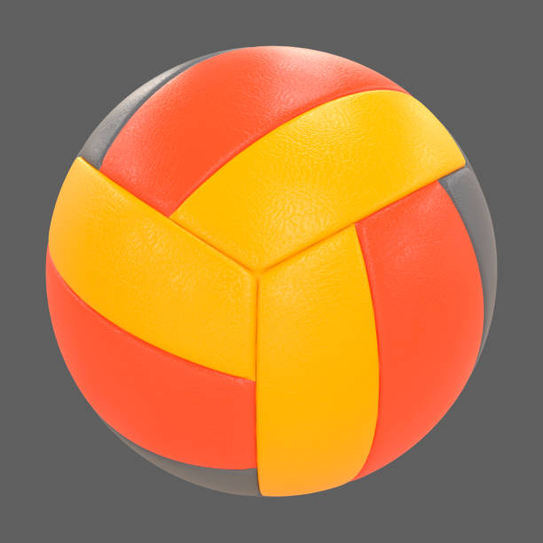 istock Volleyball ball black red yellow color 2079494697