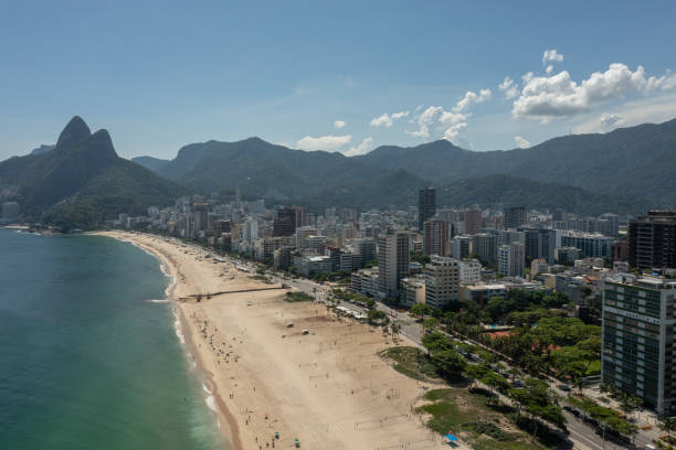 istock Ipanema and Leblon beach aerial view from a drone during sunny summer day 2079520261