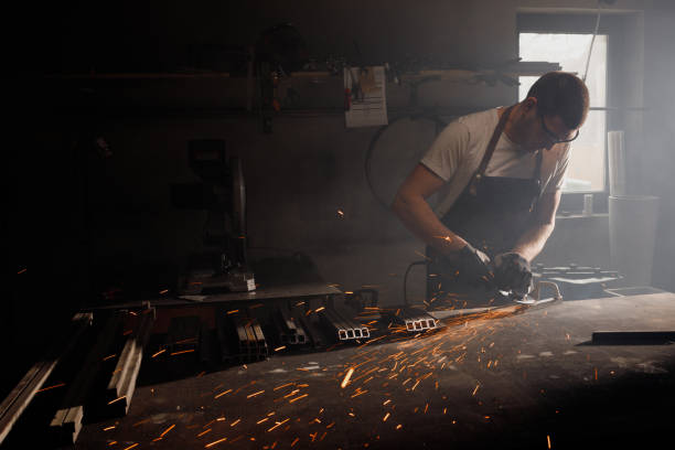 istock Metalworker Grinding Steel 2079616676