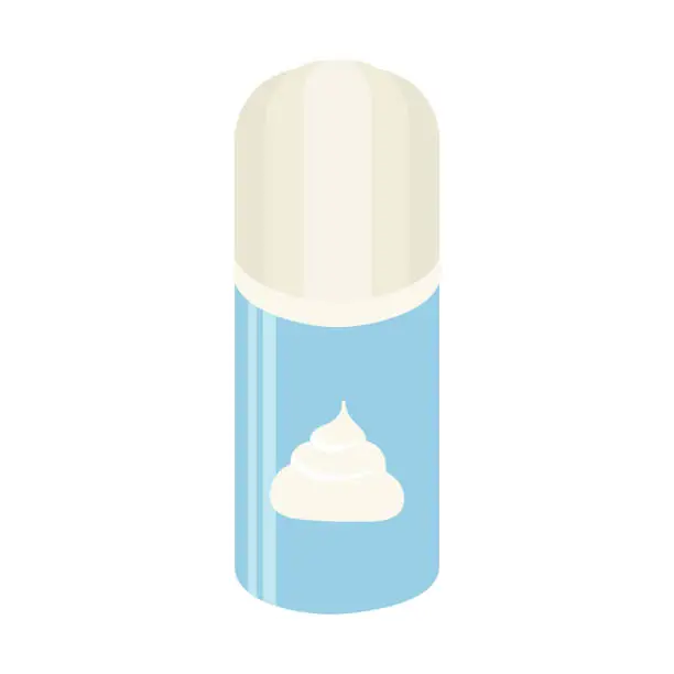 Vector illustration of whipped cream in aerosol can