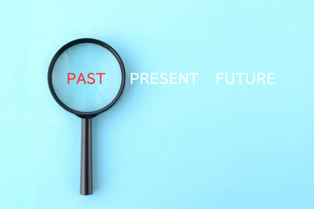 istock Magnifying glass with PAST, PREAENT and FUTURE word 2079652845
