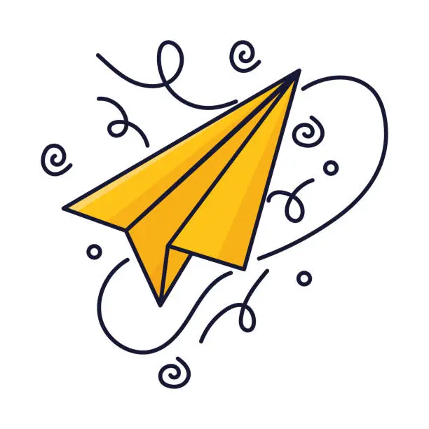 Vector illustration of creative paper plane