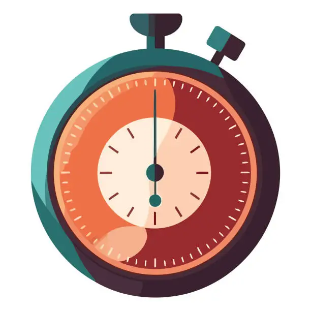 Vector illustration of Countdown clock symbolizes deadline for business
