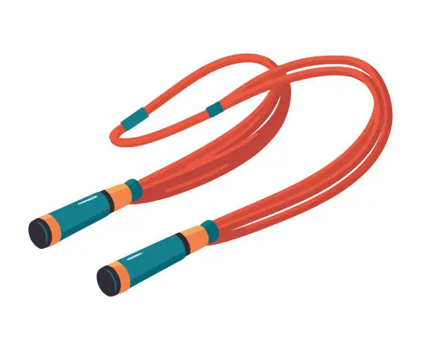 Vector illustration of Skipping rope vector illustration isolated