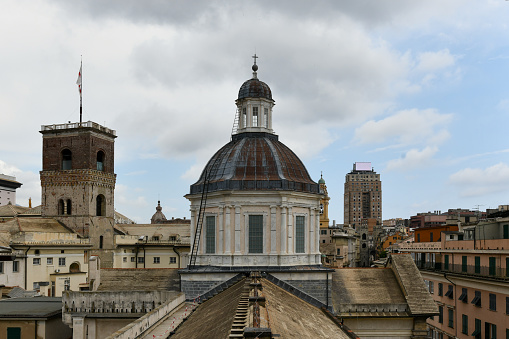 View ofTempio Maggiore di Roma, the only synagogue in Rome from jewish getto. Lazio, Italy.