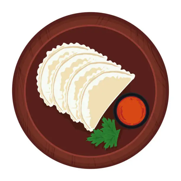 Vector illustration of Food Plating