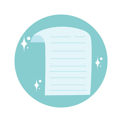 blank paper icon flat isolated