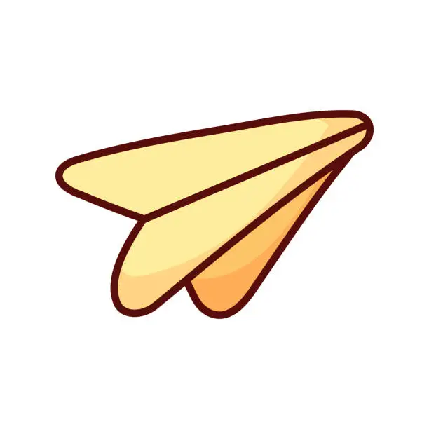 Vector illustration of paper plane creativity