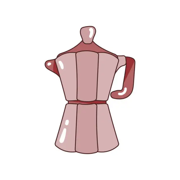 Vector illustration of coffee moka pot