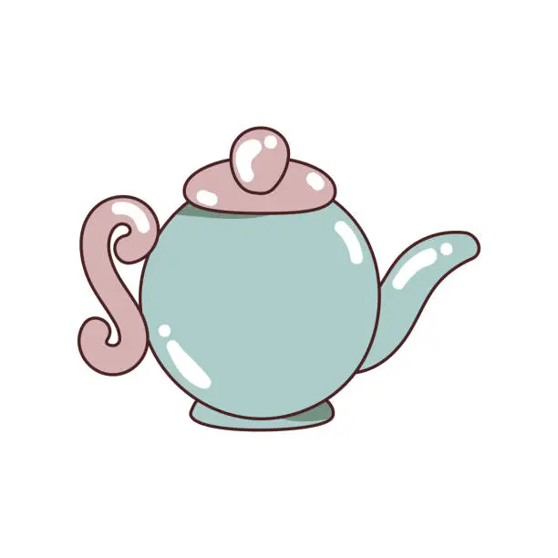 Vector illustration of coffee kettle icon flat