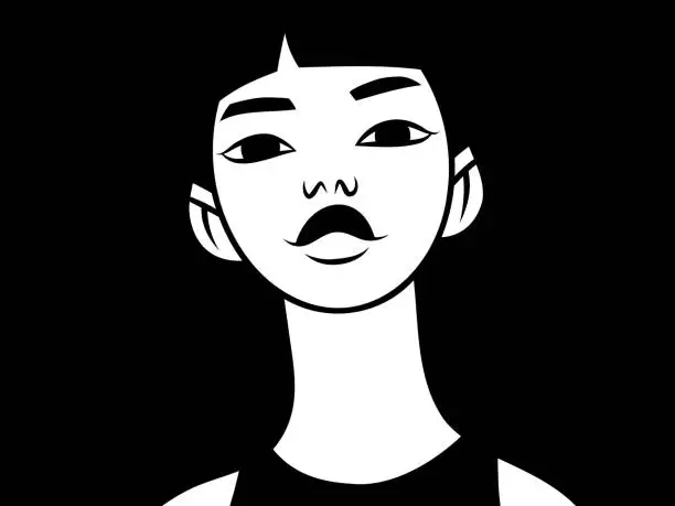 Vector illustration of Woman portrait