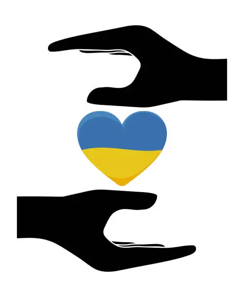 Vector illustration of Ukraine no war, concept