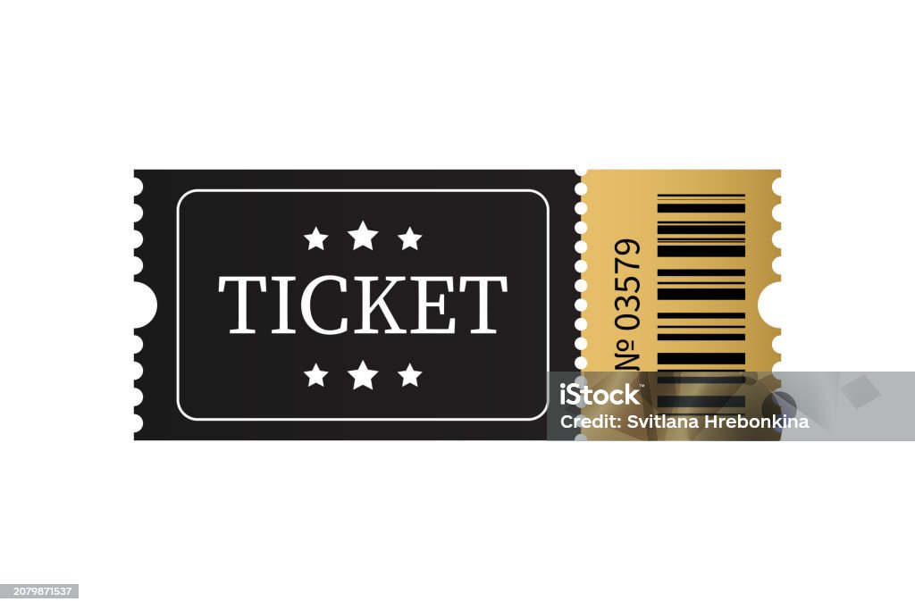 Ticker Bar Code Ticket With Barcode Stock Illustration - Download Image Now ...