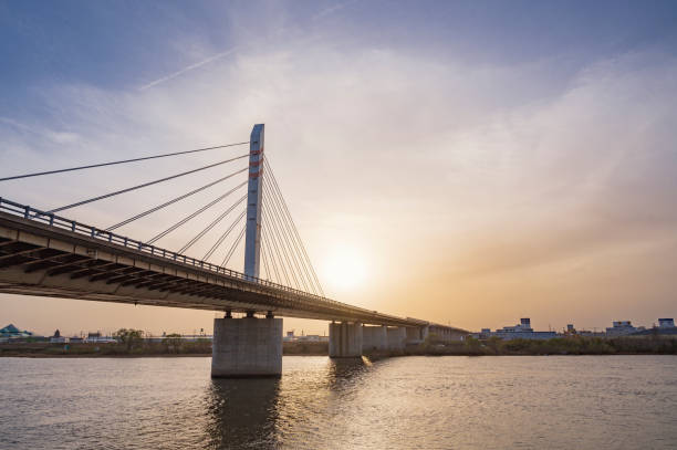 istock Evening view of the Shinano River 2079926918