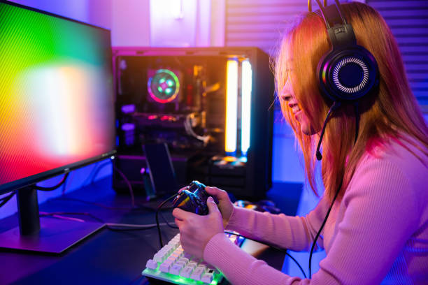 istock Gamer using joystick controller for virtual tournament plays online video game 2080038502