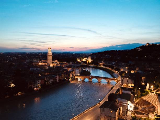 istock Drone view of Verona at sunset 2080051050