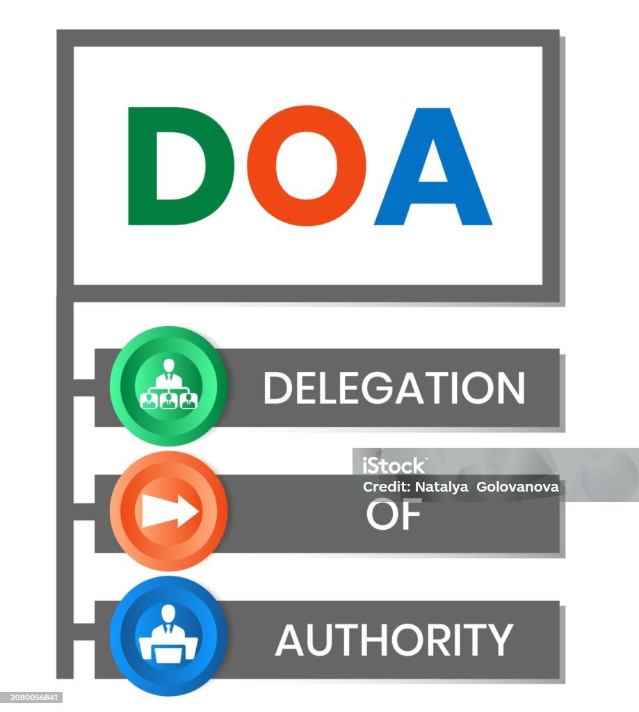 Doa Delegation Of Authority Stock Illustration - Download Image Now ...