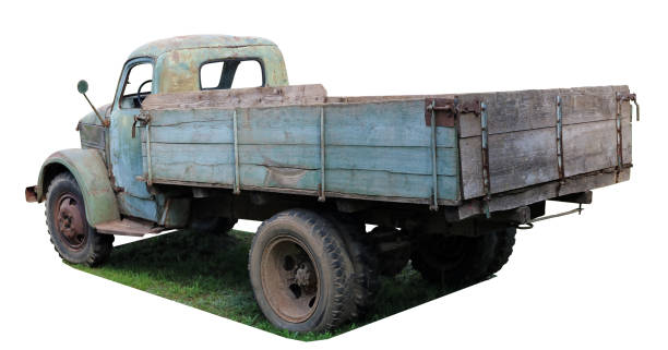 istock Vintage  broken rusty agricultural machinery -truck isolated 2080062656