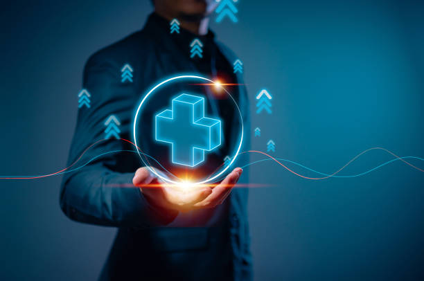 istock Businessman holding virtual blue plus sign to offer positive thing with thinking mindset or healthcare insurance symbol concept, like benefits, personal development, health insurance, growth concepts. 2080068870
