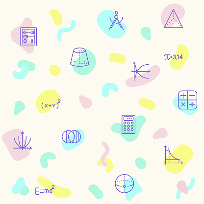Cute Math Tips Vector Illustration Of A Cute Mathematics And Math Stock Illustration ...