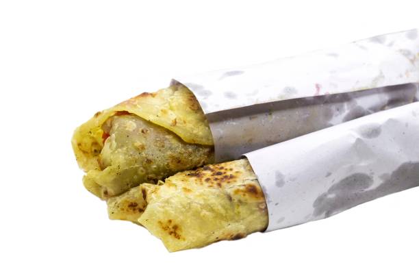 istock Chicken Roll Isolated on White Background, Street Food 2080198956