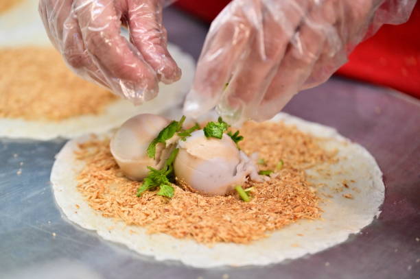 istock Making Peanut Roll Ice Cream: A Taiwanese Night Market Snack 2080219239