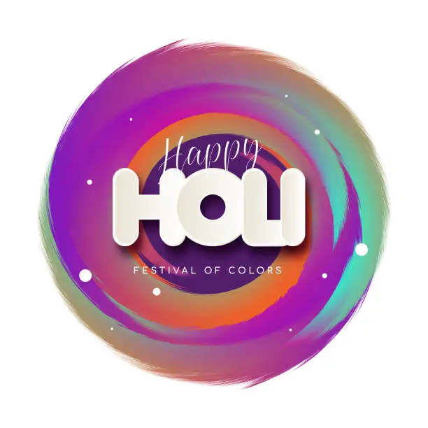 Vector illustration of Happy Holi festival poster template