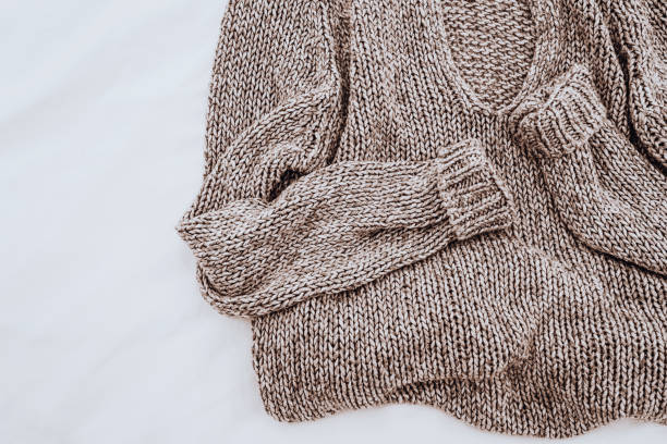 Warm Knitted Sweater Isolated on White