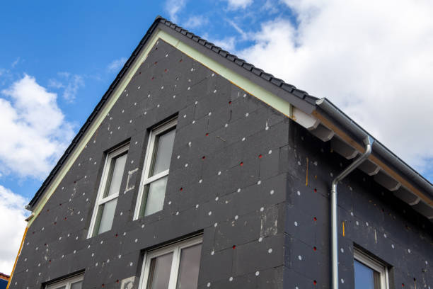 Thermal insulation of a house facade on a detached house