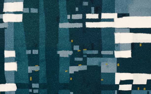 istock Artistic background composed of abstract blue geometric color blocks 2080289764