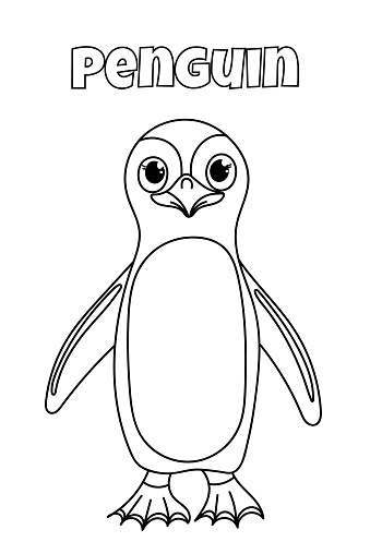 Penguin Coloring Page For Kids Is A Creative Book For Coloring