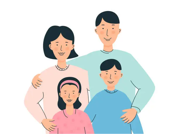 Vector illustration of Happy Family Day