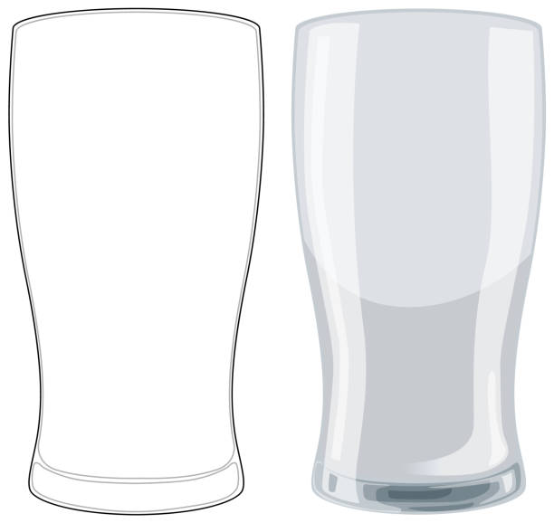 맑은 맥주 잔의 벡터 그림 - barware stock illustrations