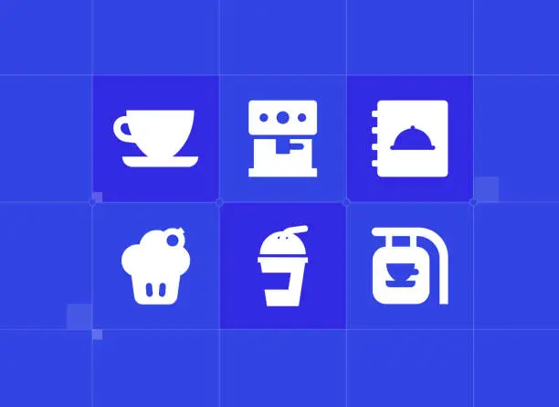 Vector illustration of Cafe icons