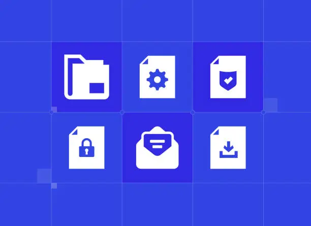 Vector illustration of Documents icons