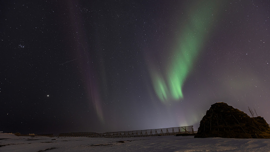 Northern lights from the mountain top.