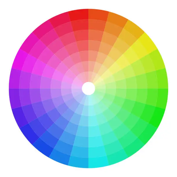 Vector illustration of Color wheel 8