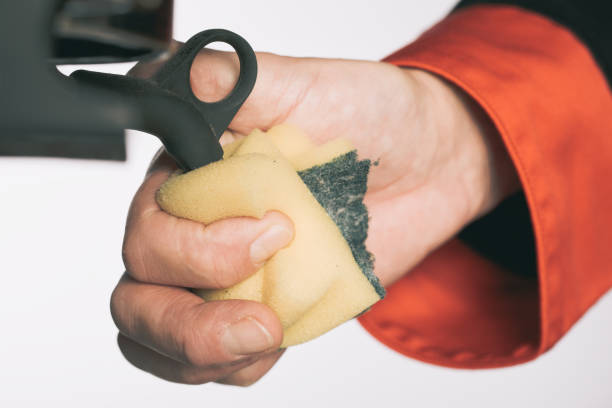 Cleaning of espresso steam nozzle after foaming a milk