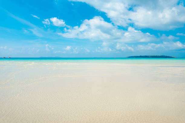 Enjoy the beach scenery and blue waters of the island during the summer.