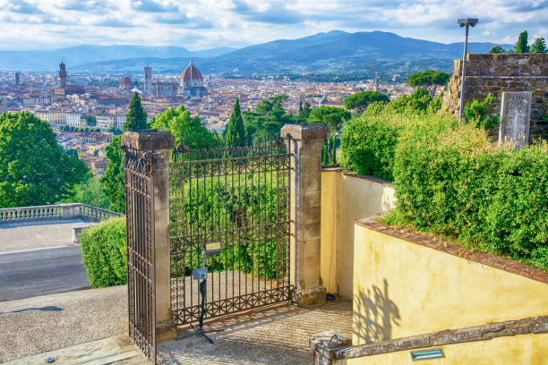 Palazzo Vecchio and Ponte Vecchio in Florence (Firenze), Tuscany, Italy