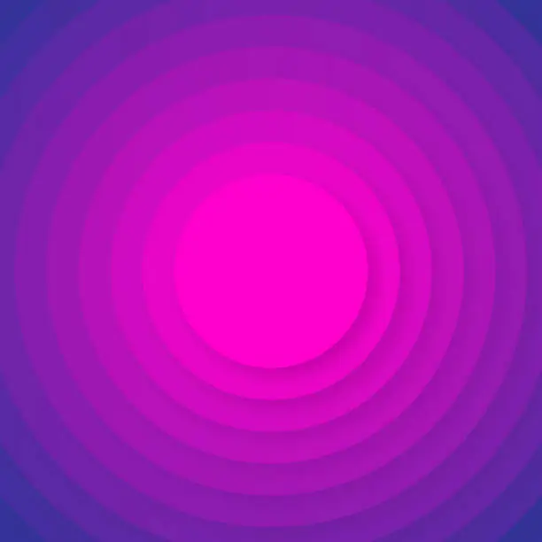 Vector illustration of Abstract design with circles and Purple gradients - Trendy background