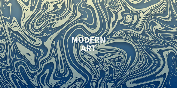Modern and trendy background. Abstract design with a fluid, liquid effect and a beautiful color gradient. This illustration can be used for your design, with space for your text (colors used: Beige, Yellow, Gray, Green, Blue). Vector Illustration (EPS file, well layered and grouped), wide format (2:1). Easy to edit, manipulate, resize or colorize. Vector and Jpeg file of different sizes.