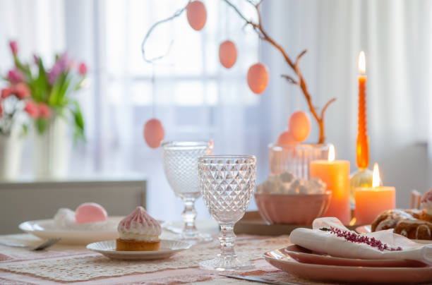 istock Easter pink vintage decor at home 2080536727