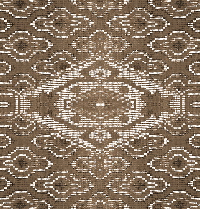 An attractive vintage wallpaper showcases a carpet pattern with ornament