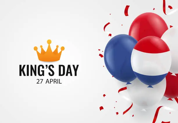 Vector illustration of King's Day in Amsterdam