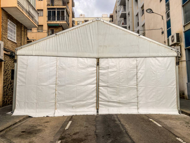 istock Huge tent in the street 2080640520