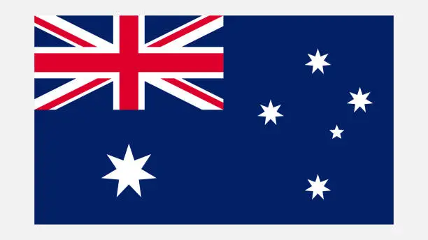 Vector illustration of AUSTRALIA Flag with Original color