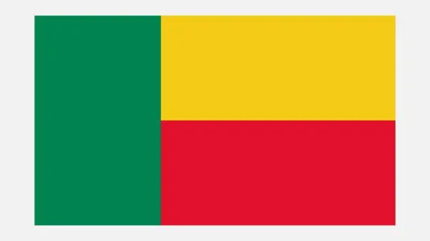 Vector illustration of BENIN Flag with Original color