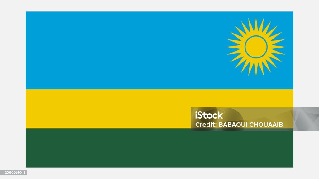 Original Rwanda Flag Rwanda Flag With Original Color Stock Illustration - Download Image Now ...